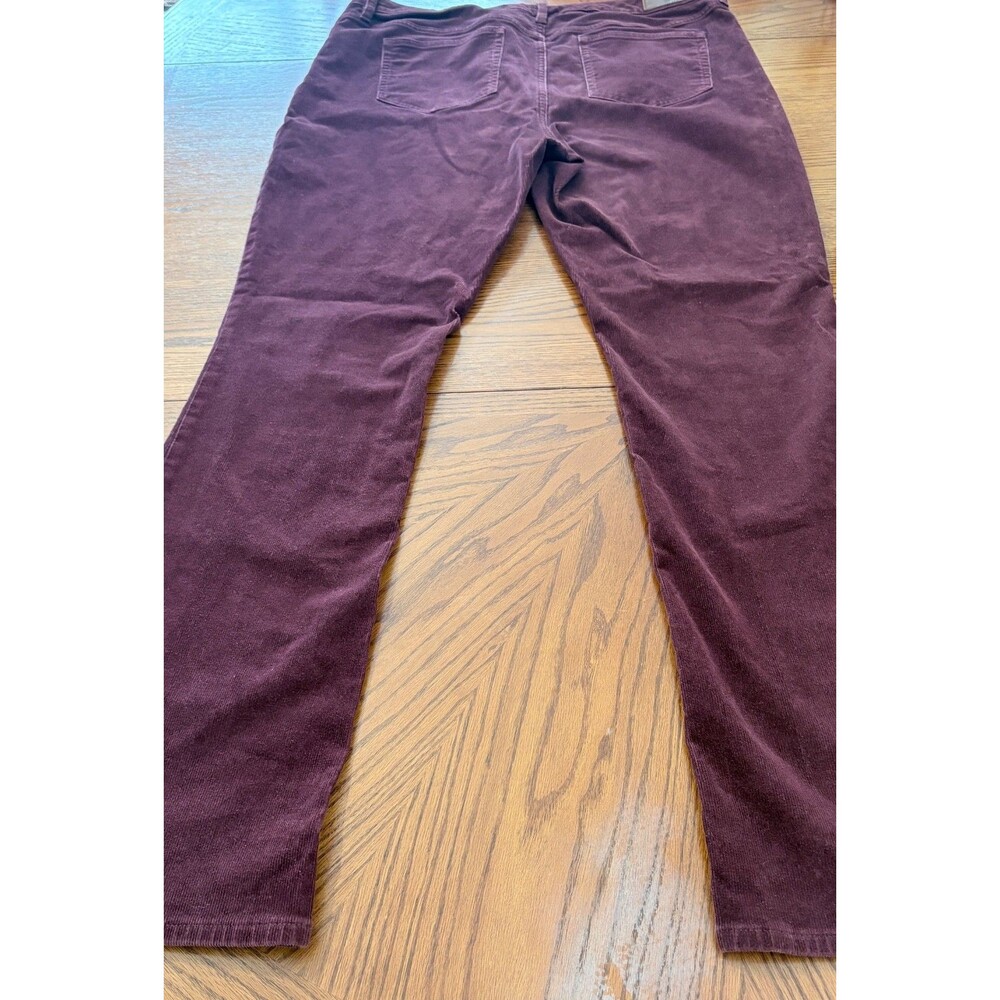 Land’s End Corduroy Mid-Rise Bootcut Pants Size 18 Tall Burgundy